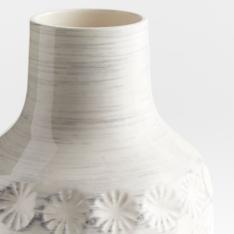 Taline White Glazed Stoneware Vase - image 8 of 14