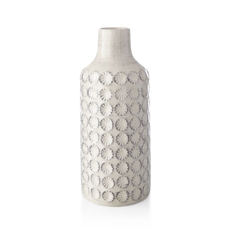 Taline White Glazed Stoneware Vase - image 9 of 14