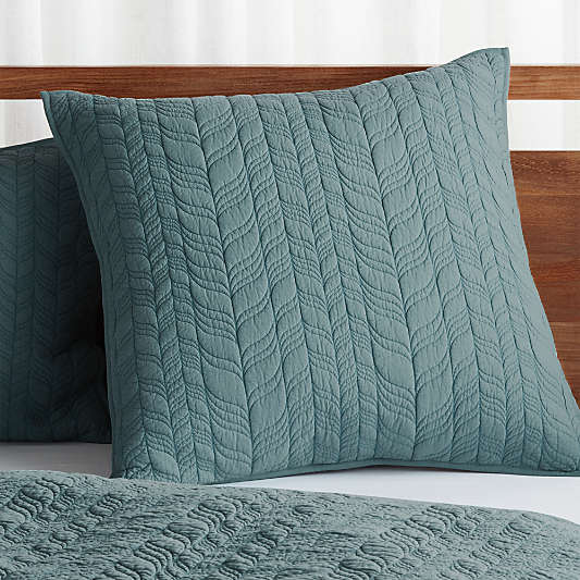 Tamara Teal Lightweight Euro Sham