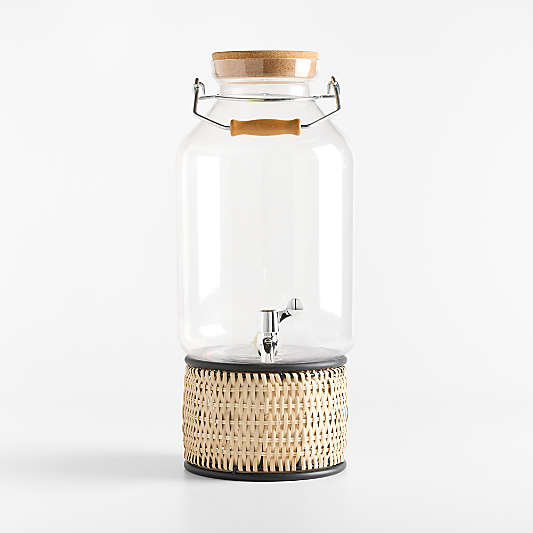 Acrylic Large 3-Gallon Drink Dispenser with Tamarind Stand Set