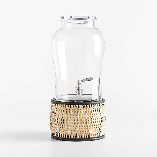Beau 1.75-Gallon Glass Drink Dispenser with Tamarind Stand Set
