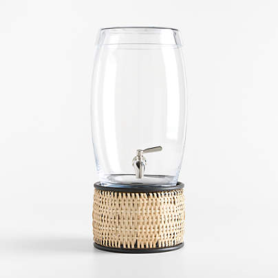 Marin 2.7-Gallon Glass Drink Dispenser with Tamarind Stand Set
