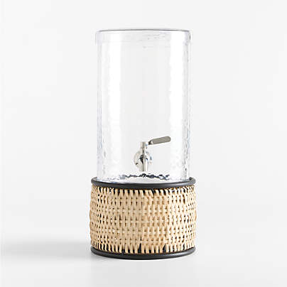 Mercer 1.5-Gallon Glass Drink Dispenser with Tamarind Stand Set