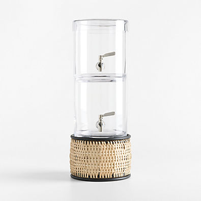 View Stacking 2-Gallon Glass Cold Drink Dispenser with Tamarind Stand Set details