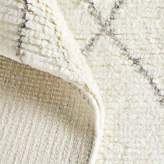 Tangier Wool Hand-Knotted Silver Handwoven Rug Swatch 12"x18"