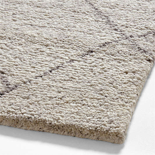 Tangier Wool Moroccan Grey Area Rug 9'x12'