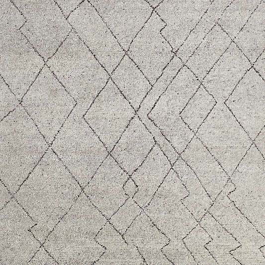 Tangier Wool Hand-Knotted Grey Moroccan Area Rug 10'x14'