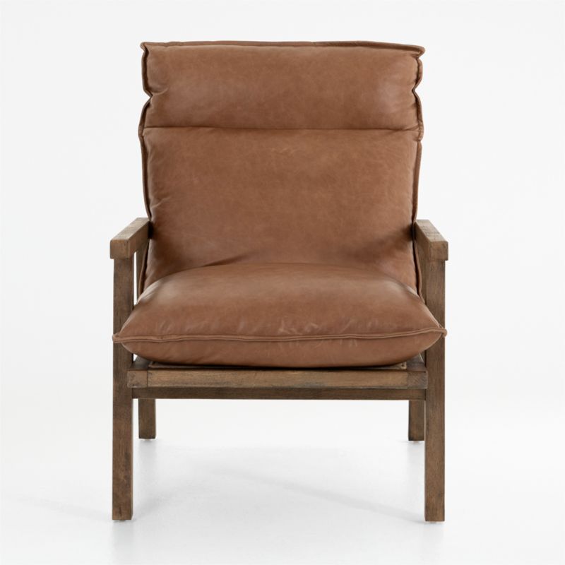 Tanner Chaps Saddle Leather Chair, Saddle Leather Chair And Ottoman