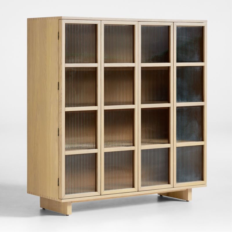 Tansu Glass and Oak Storage Cabinet - image 6 of 10