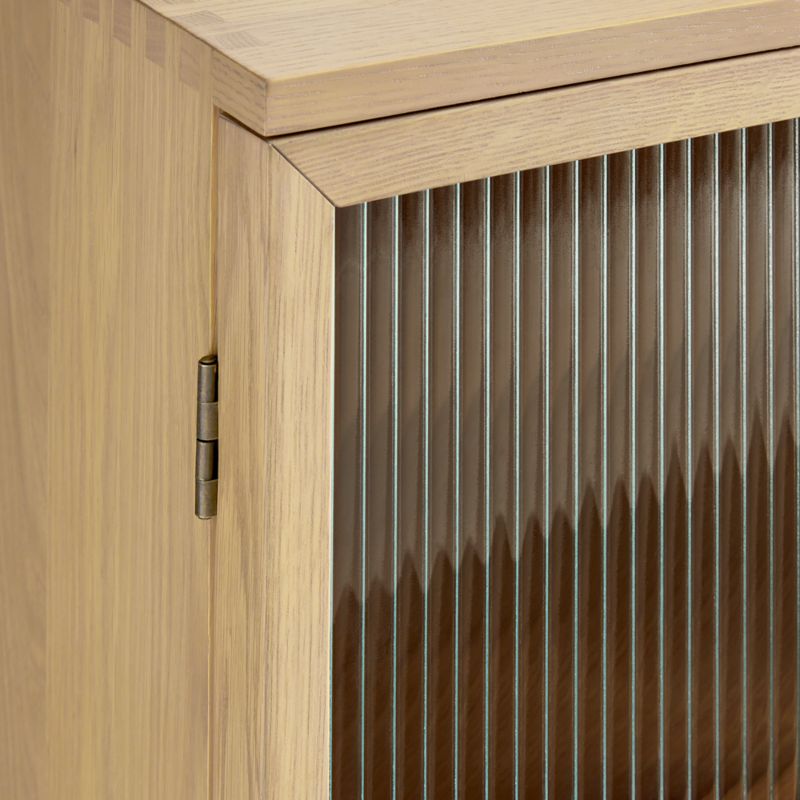 Tansu Glass and Oak Storage Cabinet - image 9 of 10