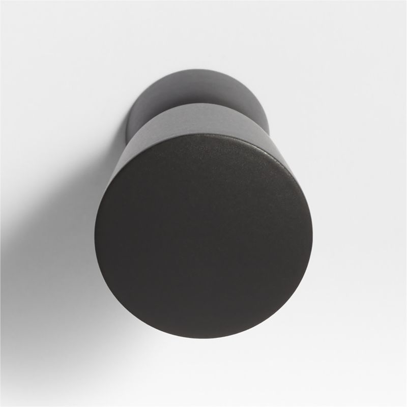 Taper Round Matte Black Cabinet Knob