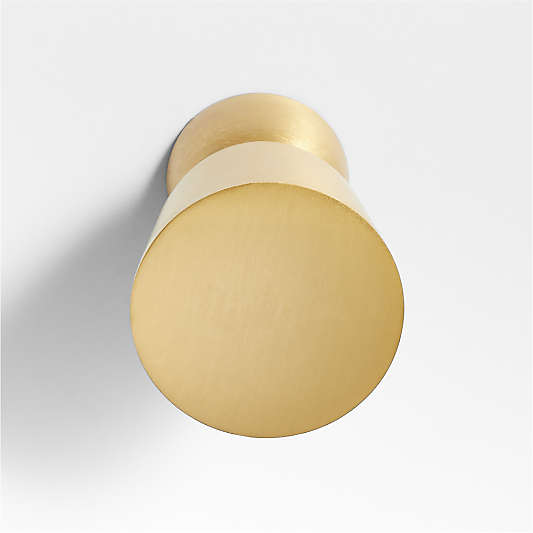 Taper Round Brushed Brass Cabinet Knob