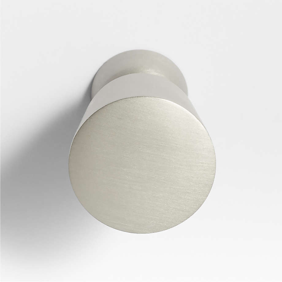 Taper Round Brushed Nickel Knob + Reviews Crate & Barrel