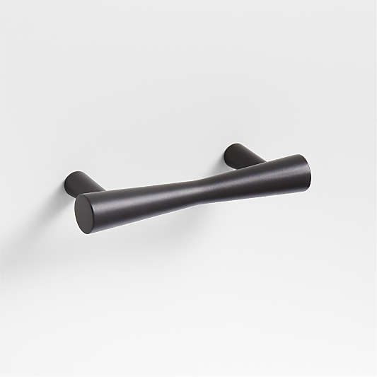 Tapered 3" Matte Black Cabinet Drawer Bar Pull