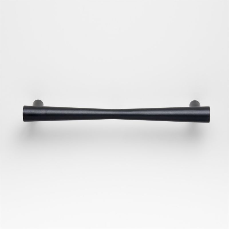 Tapered 6" Matte Black Cabinet Drawer Bar Pull