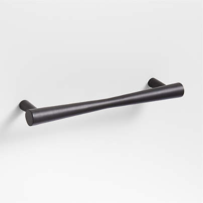 Tapered 6" Matte Black Cabinet Drawer Bar Pull