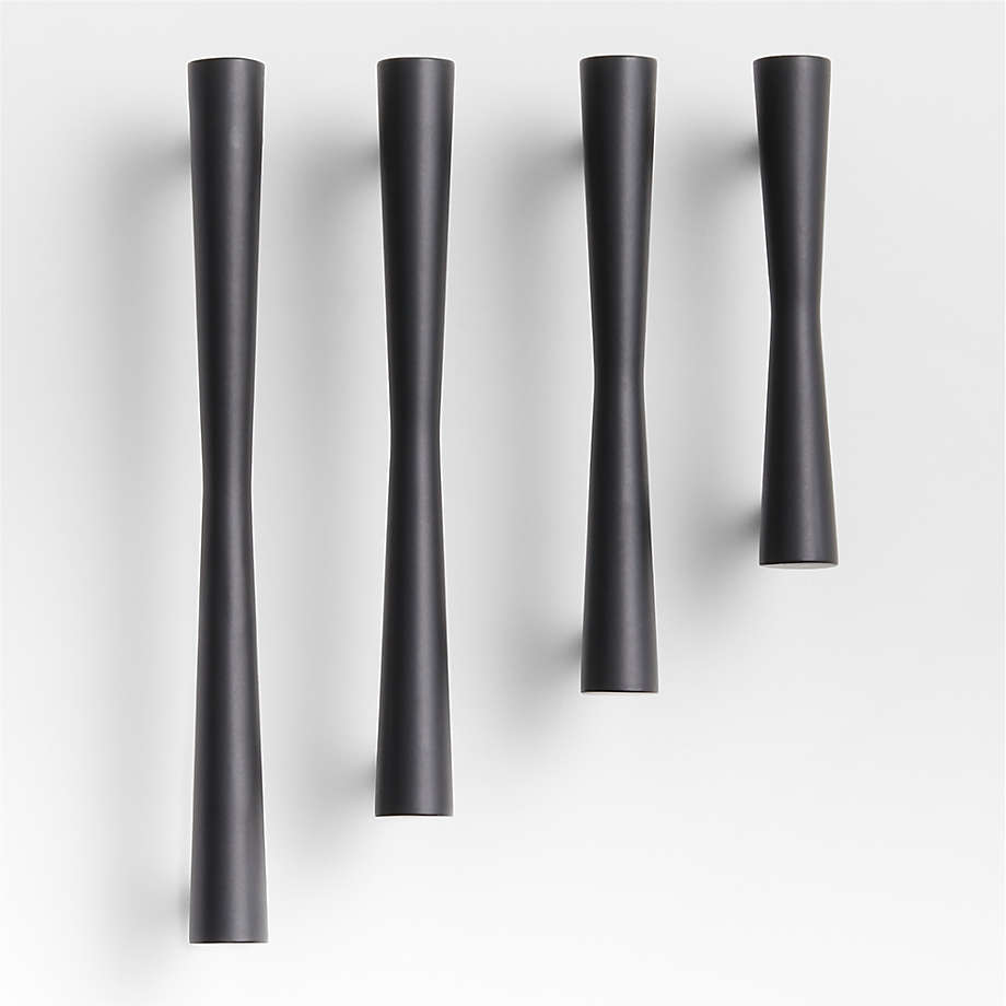Tapered Matte Black Drawer Bar Pulls Crate & Barrel