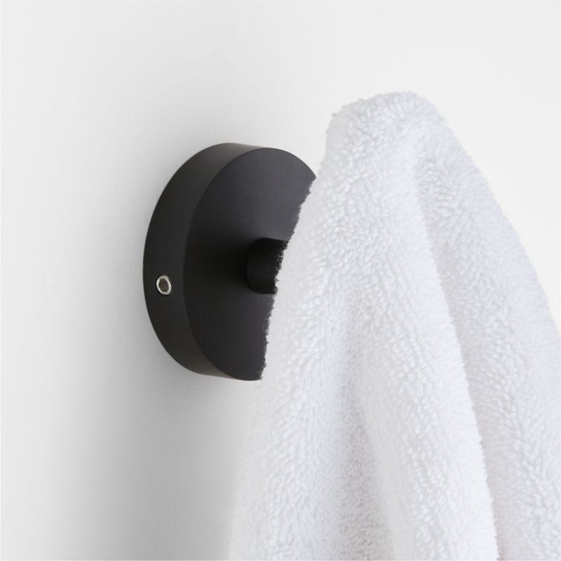 Tapered Matte Black Bathroom Towel Hook Reviews Crate Barrel