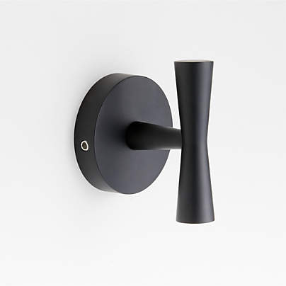 Modern Fluted Matte Black Wall-Mounted Toilet Paper Holder +