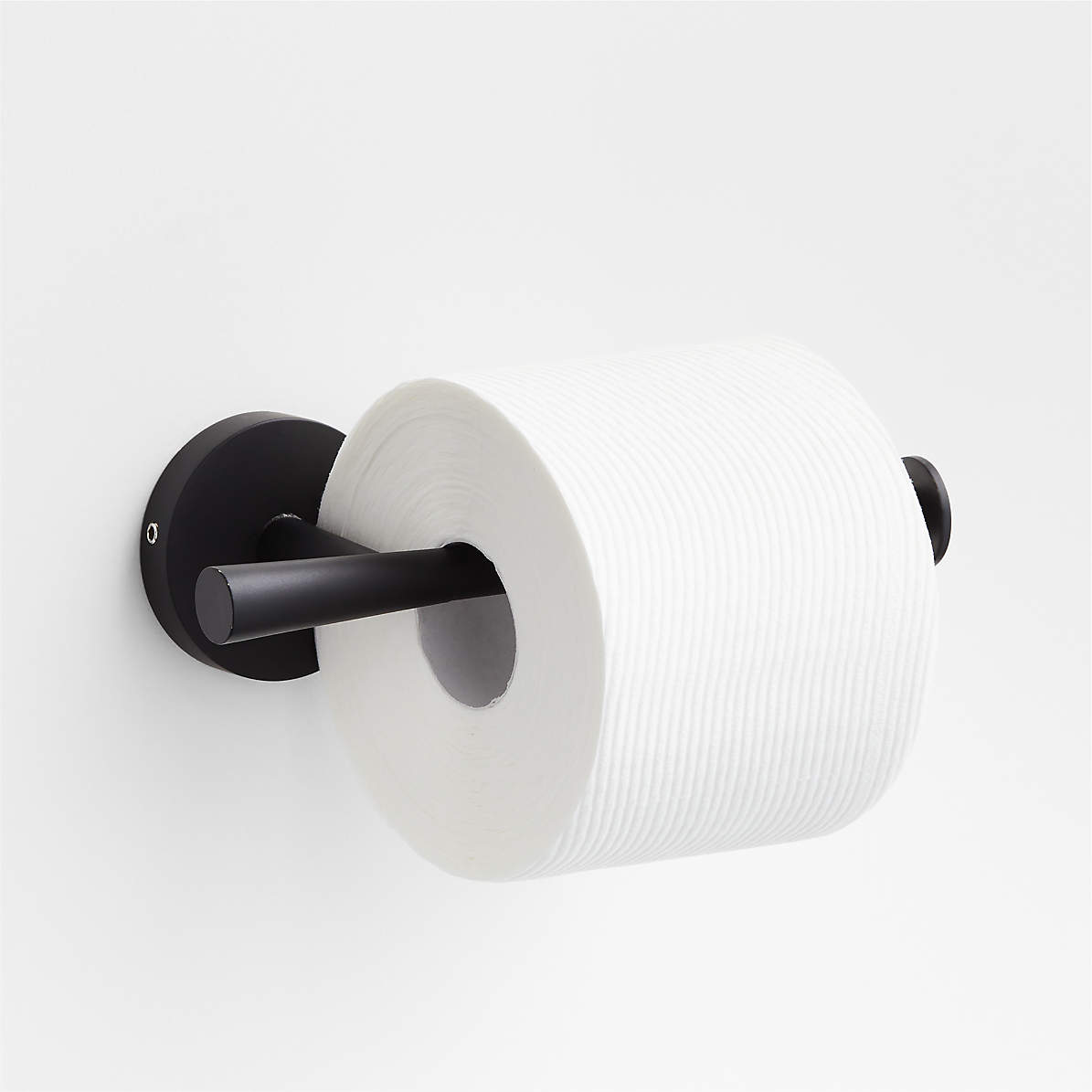Nicolo Knurled Black Wall Mount Toilet Paper Holder + Reviews