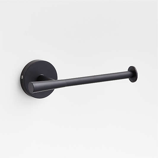 Tapered Matte Black Wall-Mounted Toilet Paper Holder