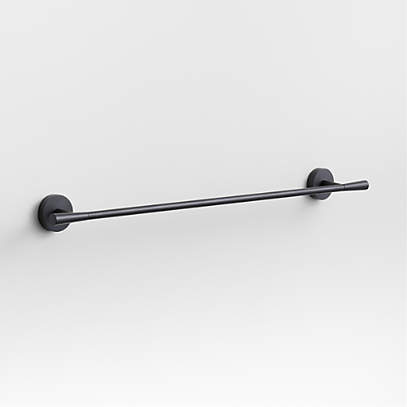 Tapered Matte Black Wall-Mounted Bathroom Towel Rack