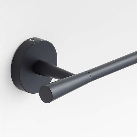 Tapered Matte Black Bath Towel Bars