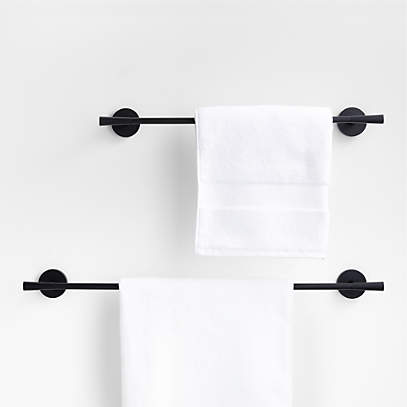 Tapered Matte Black Bath Towel Bar 18 + Reviews