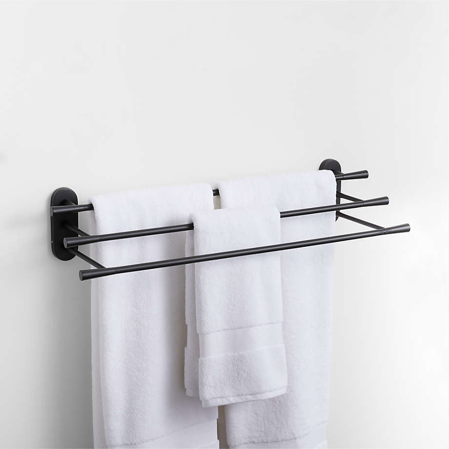 BWE Traditional Double Post Spring Wall Mounted Towel Bar Toilet
