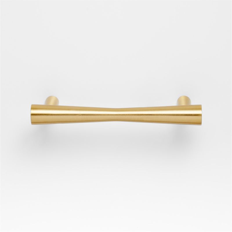 Tapered 4" Brushed Brass Cabinet Drawer Bar Pull - image 3 of 4