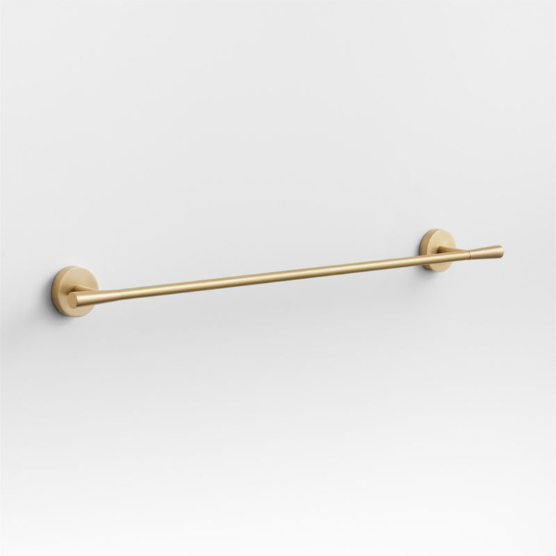 Tapered Brushed Brass Bath Towel Bar 24