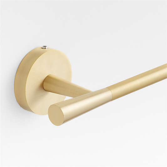 Tapered Brushed Brass Bath Towel Bars