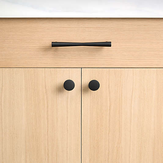Tapered Matte Black Cabinet Drawer Bar Pulls