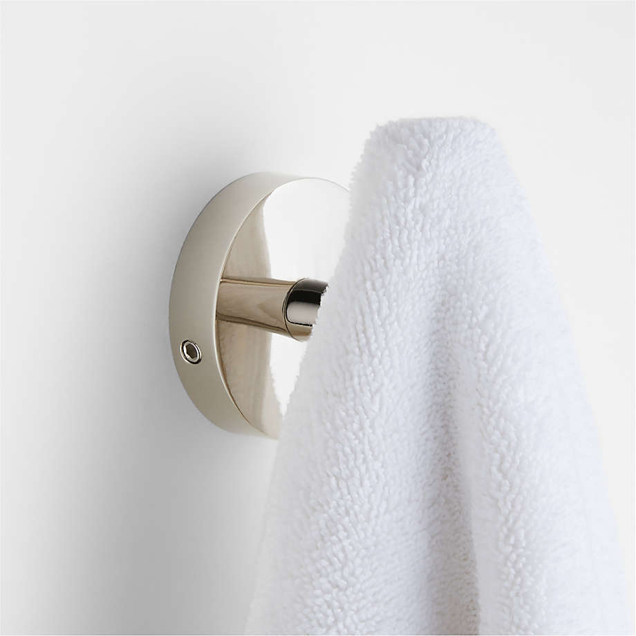 Tapered Polished Chrome Bathroom Towel Hook + Reviews