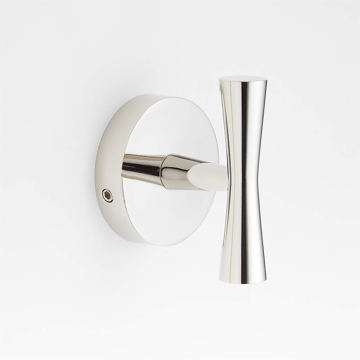 Tapered Polished Chrome Bathroom Towel Hook + Reviews | Crate & Barrel