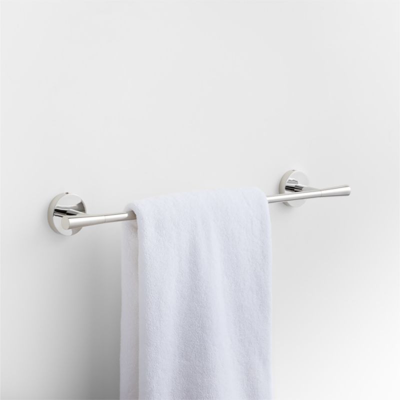 Tapered Polished Chrome Bath Towel Bar 18"