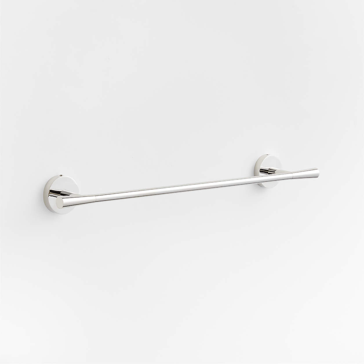 Tapered Polished Chrome Bath Towel Bar 18" + Reviews Crate & Barrel