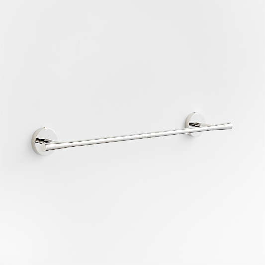 Tapered Polished Chrome Bath Towel Bar 18"