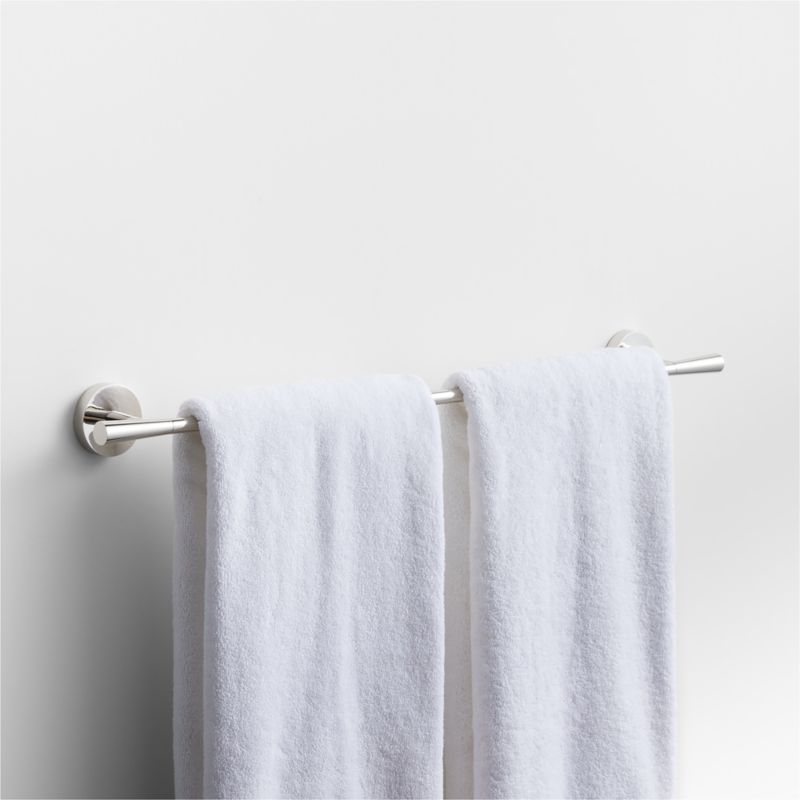 Tapered Polished Chrome Bath Towel Bar 24" - image 3 of 4