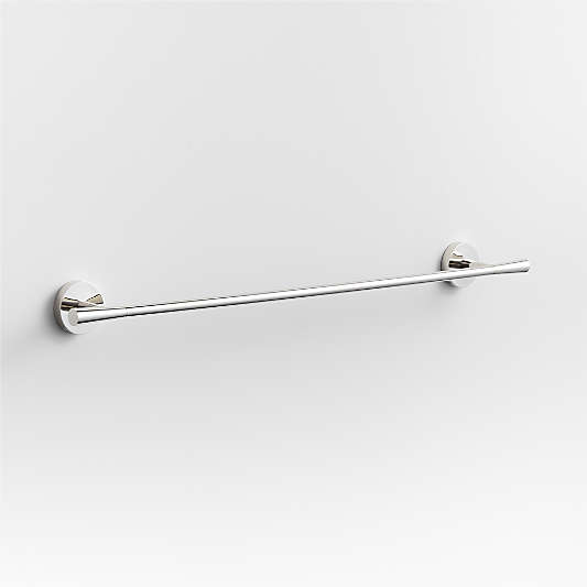 Tapered Polished Chrome Bath Towel Bar 24"