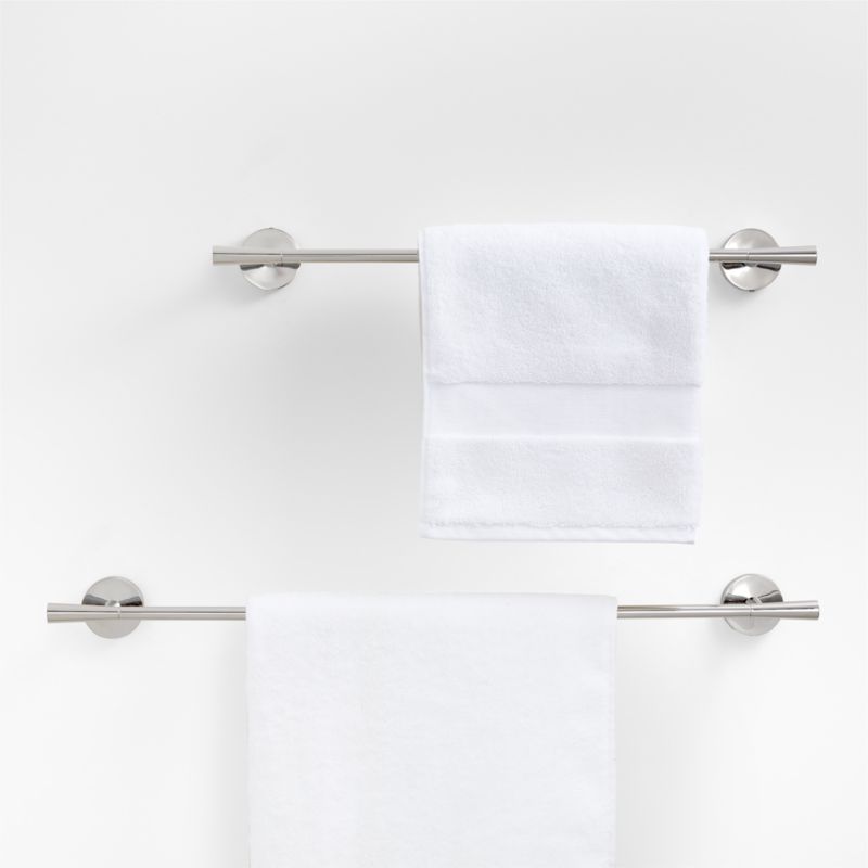 Tapered Polished Chrome Bath Towel Bar 18"
