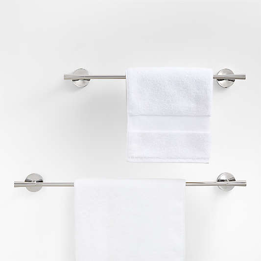 Tapered Polished Chrome Bath Towel Bars