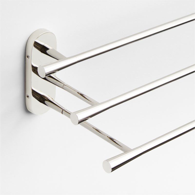 Polished chrome towel rack sale