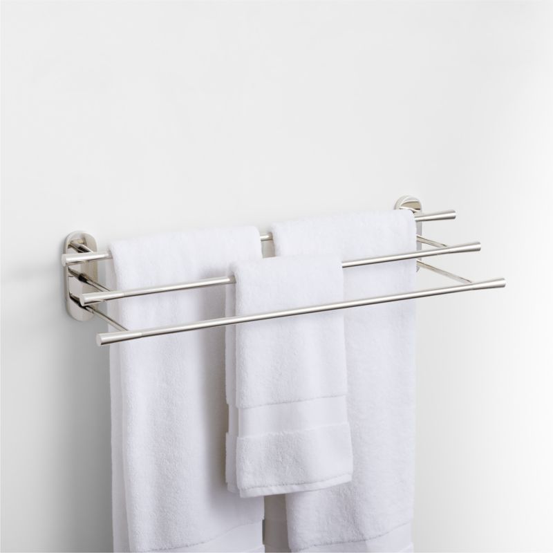 Tapered Polished Chrome Wall-Mounted Bathroom Towel Rack