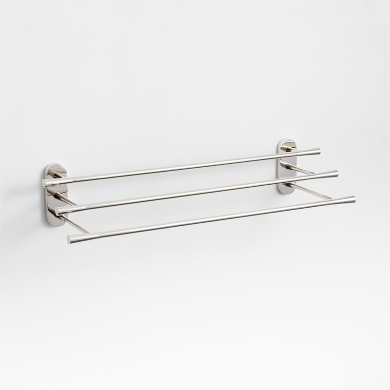 Tapered Polished Chrome Wall-Mounted Bathroom Towel Rack