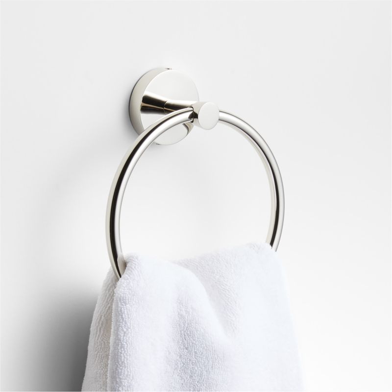 Tapered Polished Chrome Bathroom Hand Towel Ring