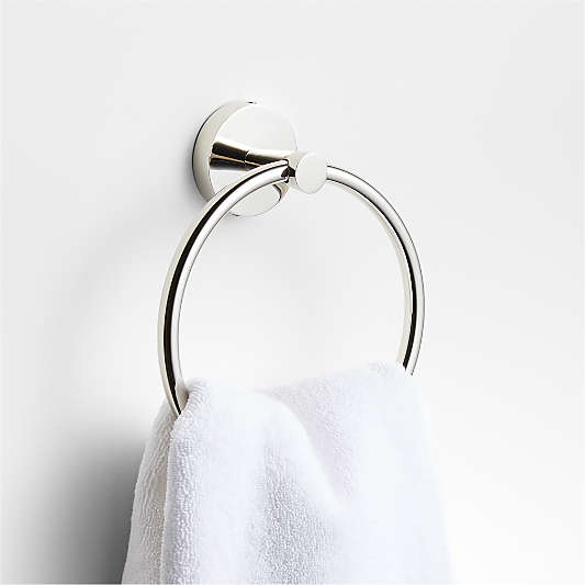 Tapered Polished Chrome Bathroom Hand Towel Ring