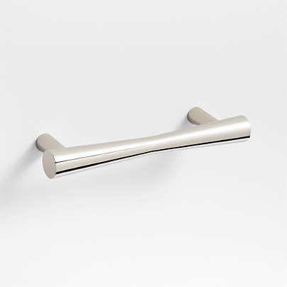 Tapered 4" Polished Chrome Cabinet Drawer Bar Pull