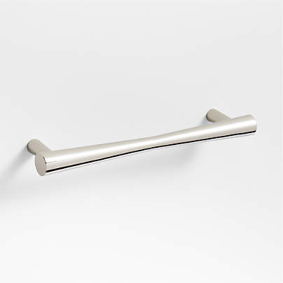 Tapered 6" Polished Chrome Cabinet Drawer Bar Pull