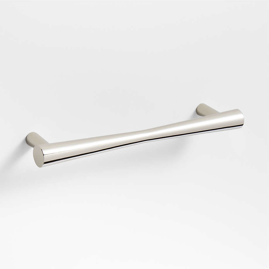 Tapered 6" Polished Chrome Drawer Bar Pull Crate & Barrel